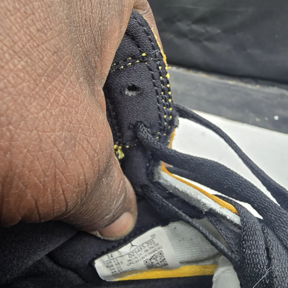 Jordan High-Top‎ Sneakers in Yellow, White & Black